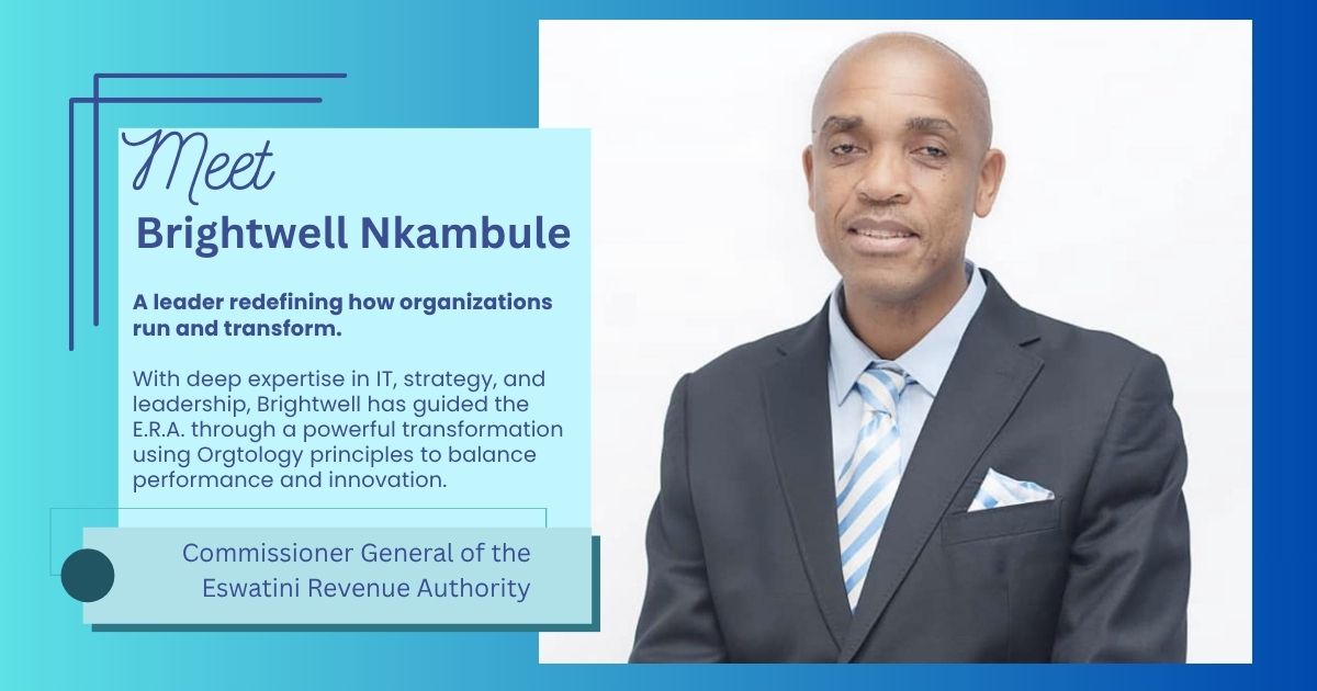 Brightwell Nkambule discussing Orgtology for business transformation